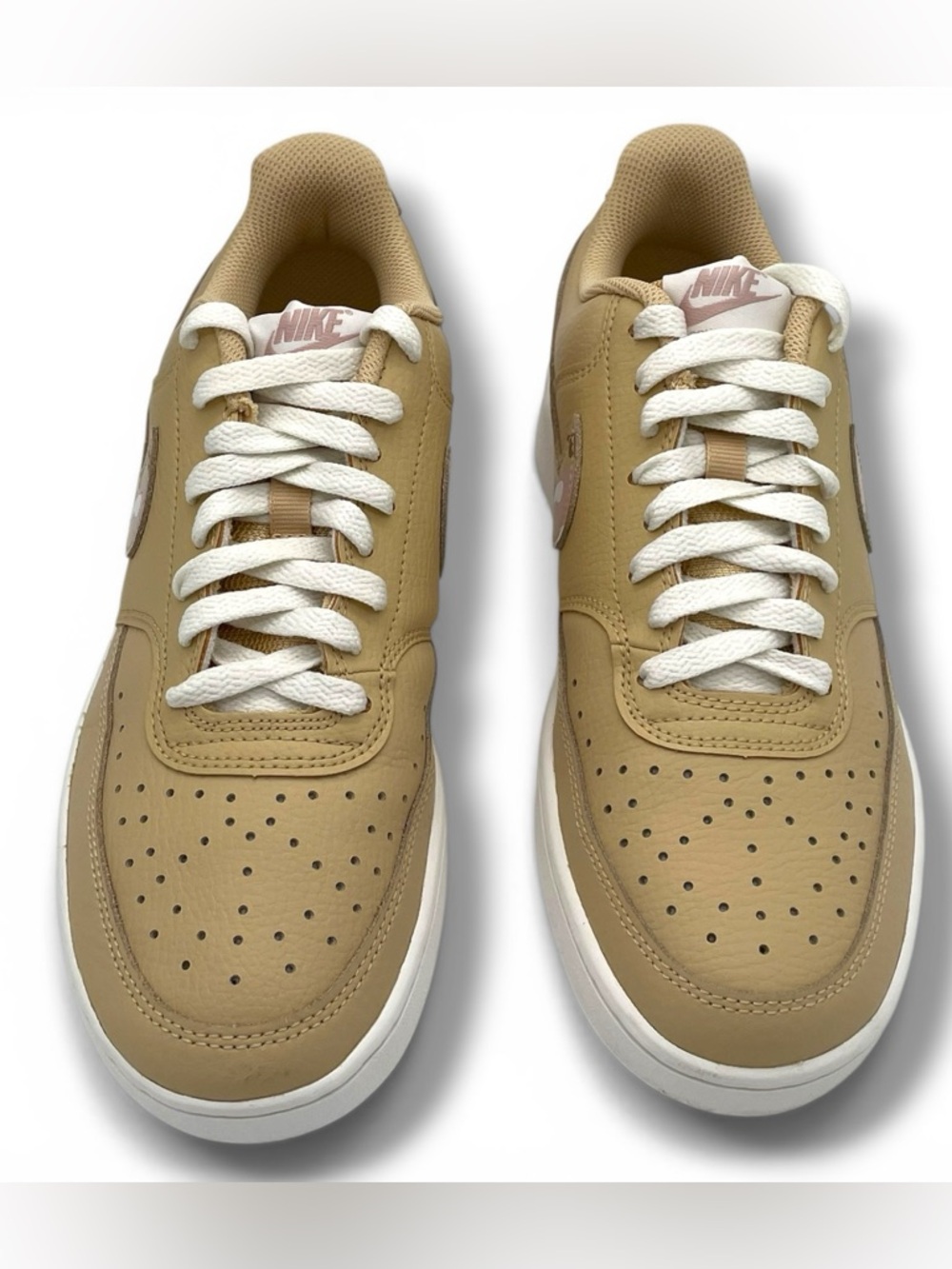 Nike Court Vision Low Beige Camo Swoosh Women’s 8.5 Sneakers - Picture 6 of 10